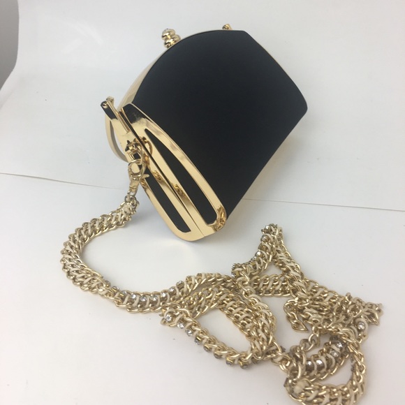 Black Gold clutch, purse, bag. - Picture 2 of 4